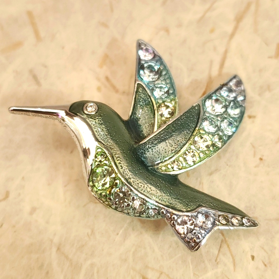 Liz Claiborne Vintage Hummingbird Brooch Ag 15$